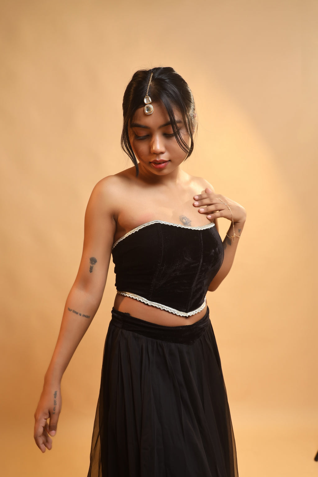 Velvet Nights Strapless Corset Top