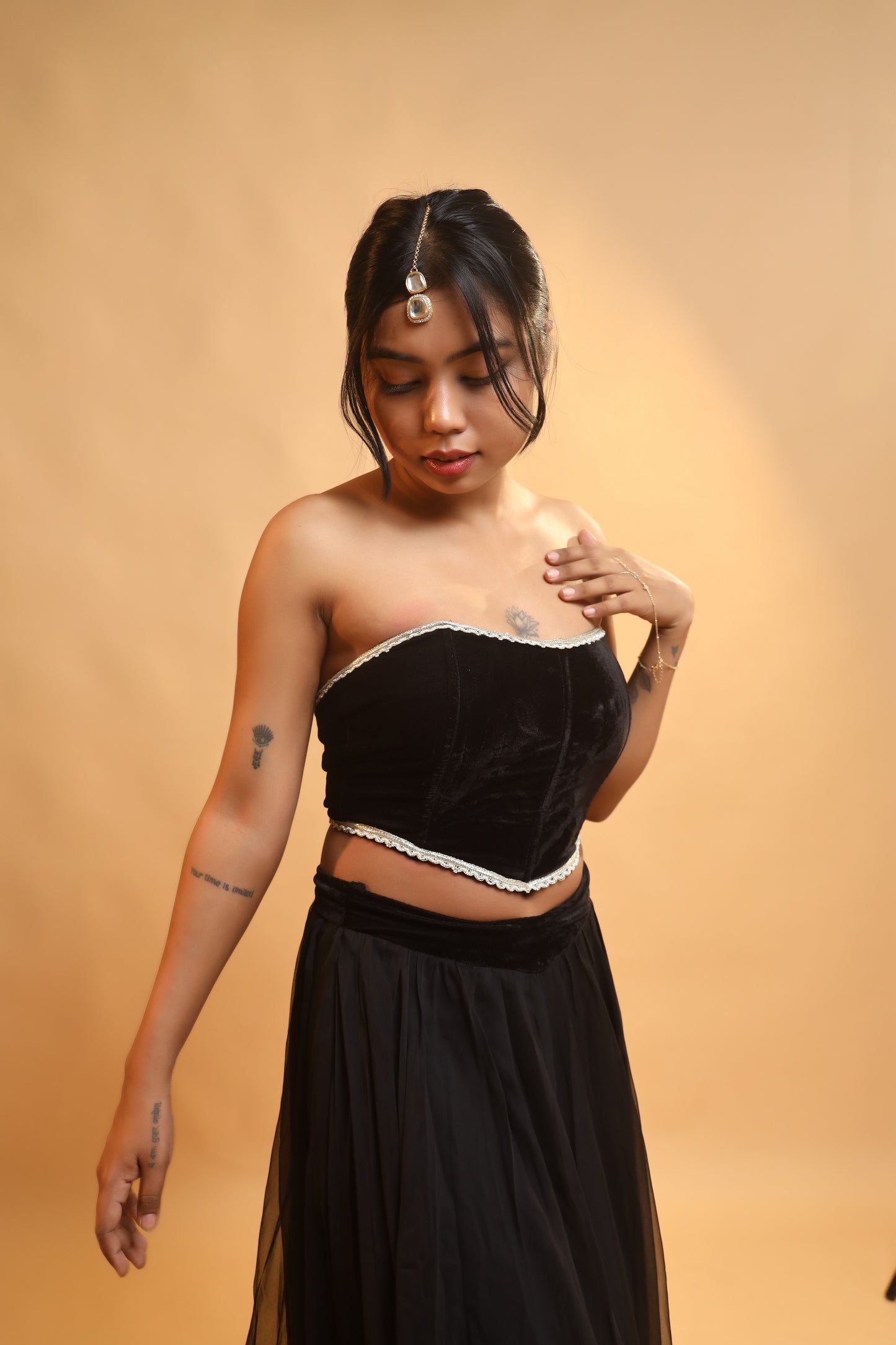 Velvet Nights Strapless Corset Top