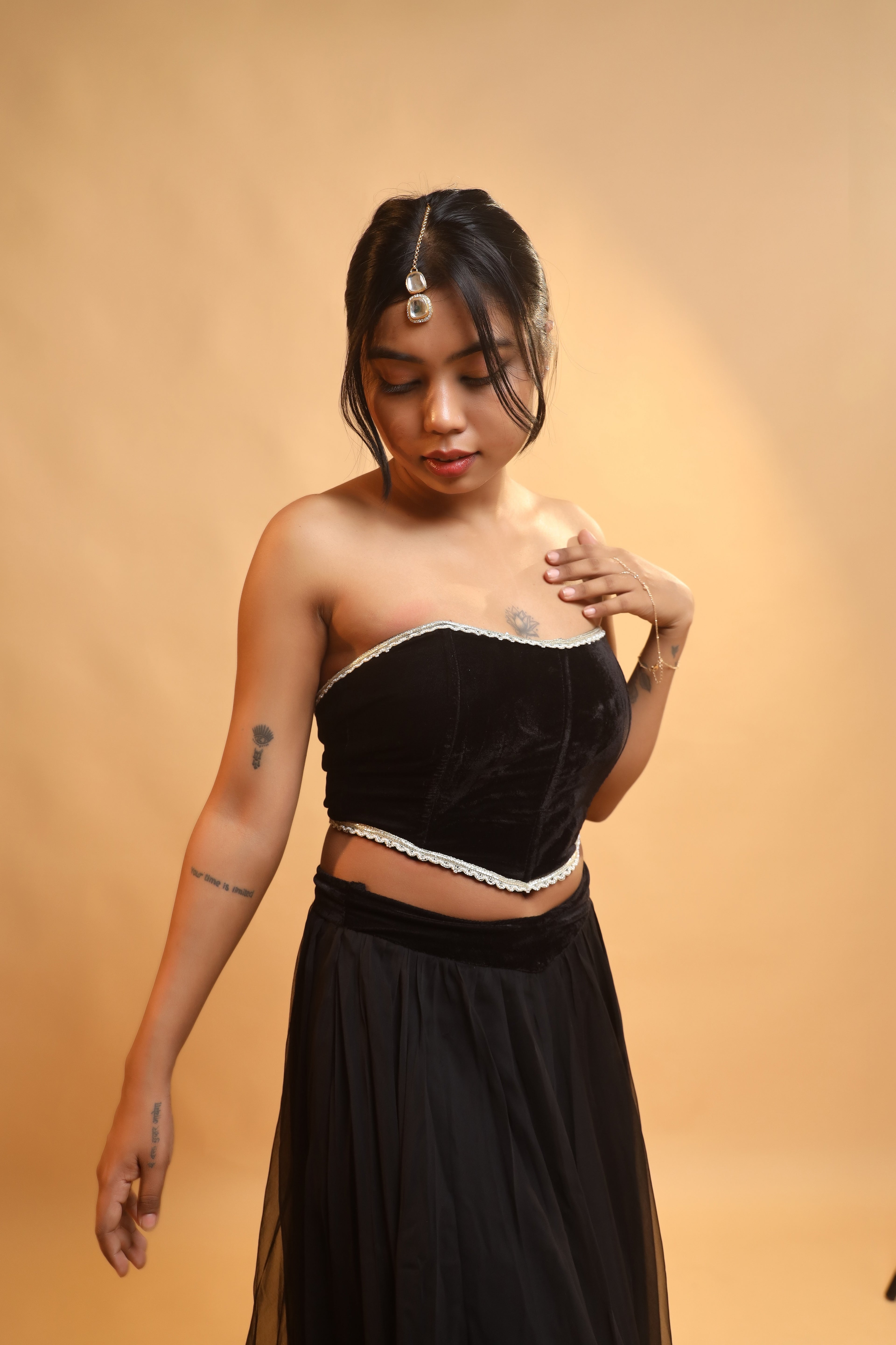 Velvet Nights Strapless Corset Top