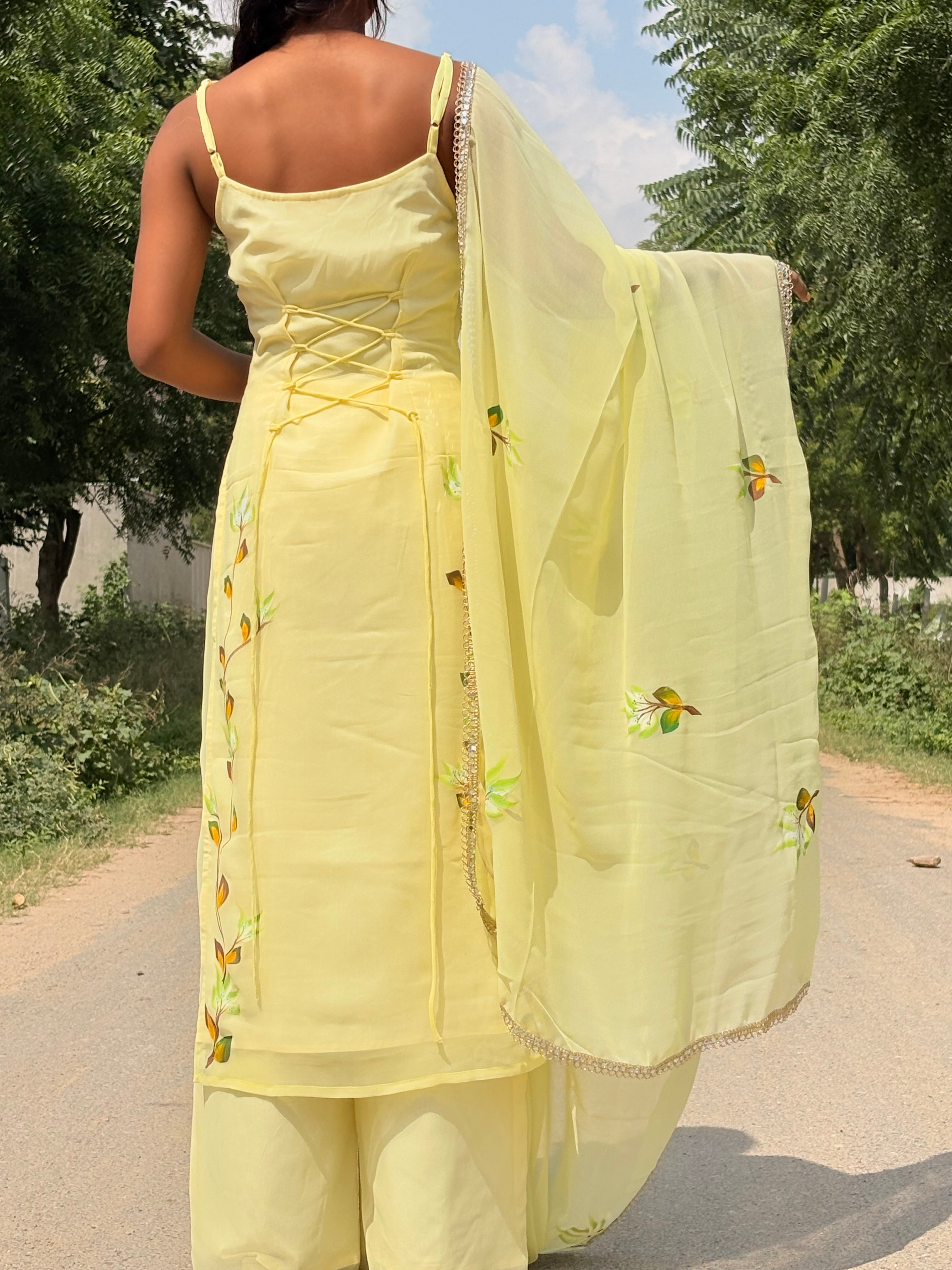 Mohabbatein Muse Handpainted Suit Set