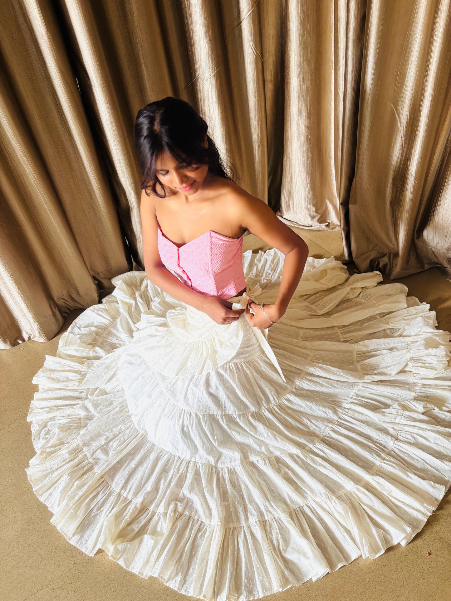 Geet Inspired Fairy Skirt & Corset Set with Detachable Sleeves