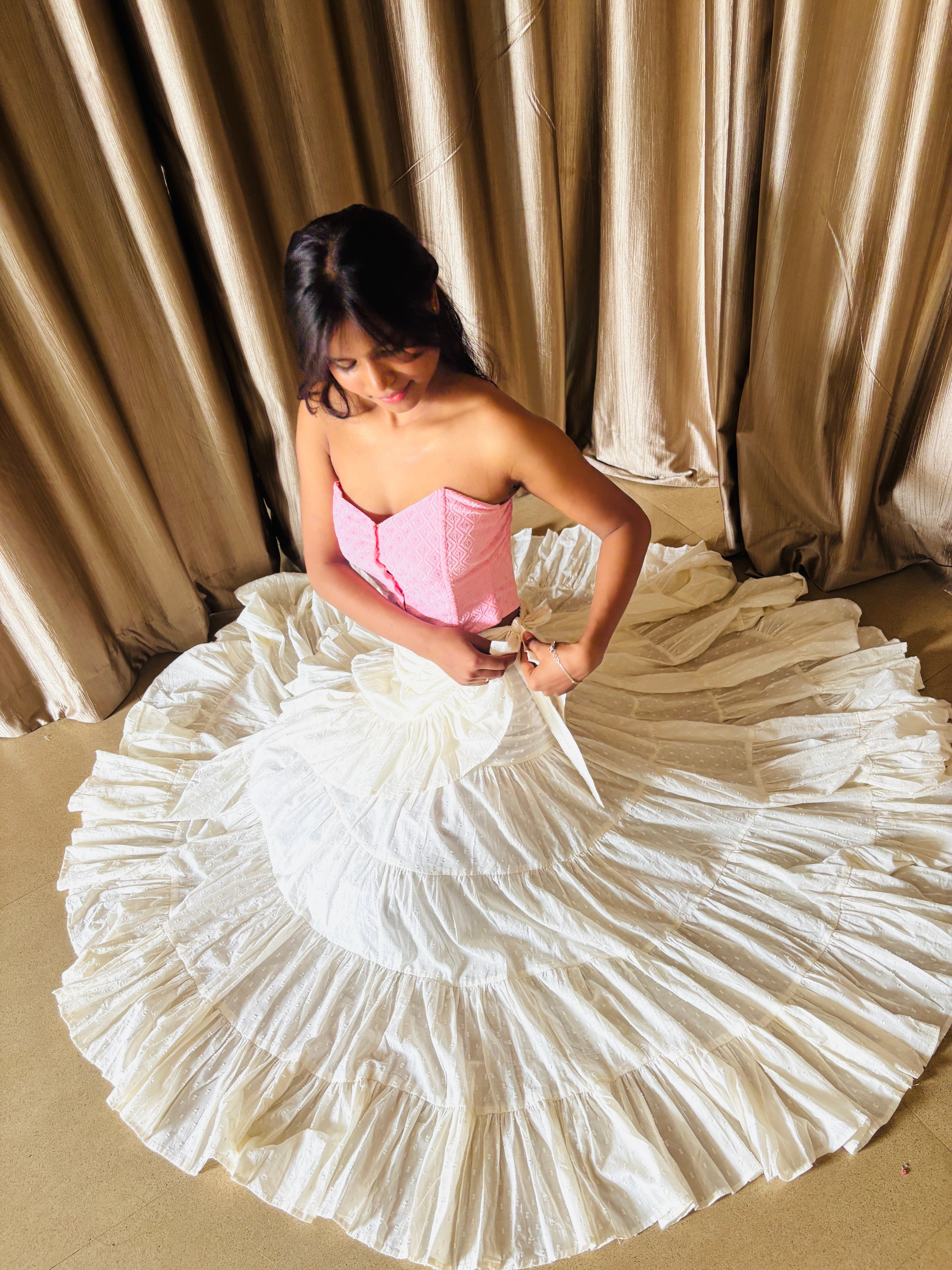 Geet Inspired Fairy Skirt & Corset Set with Detachable Sleeves