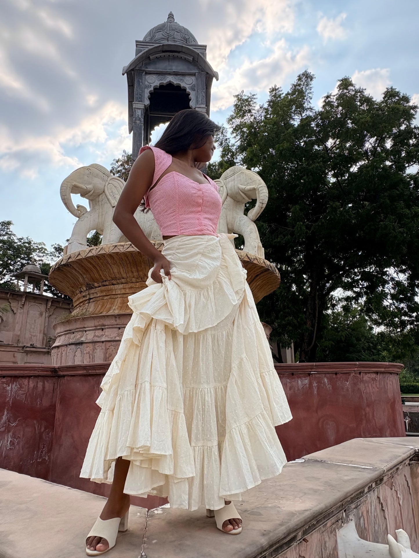 Geet Inspired Fairy Skirt & Corset Set with Detachable Sleeves