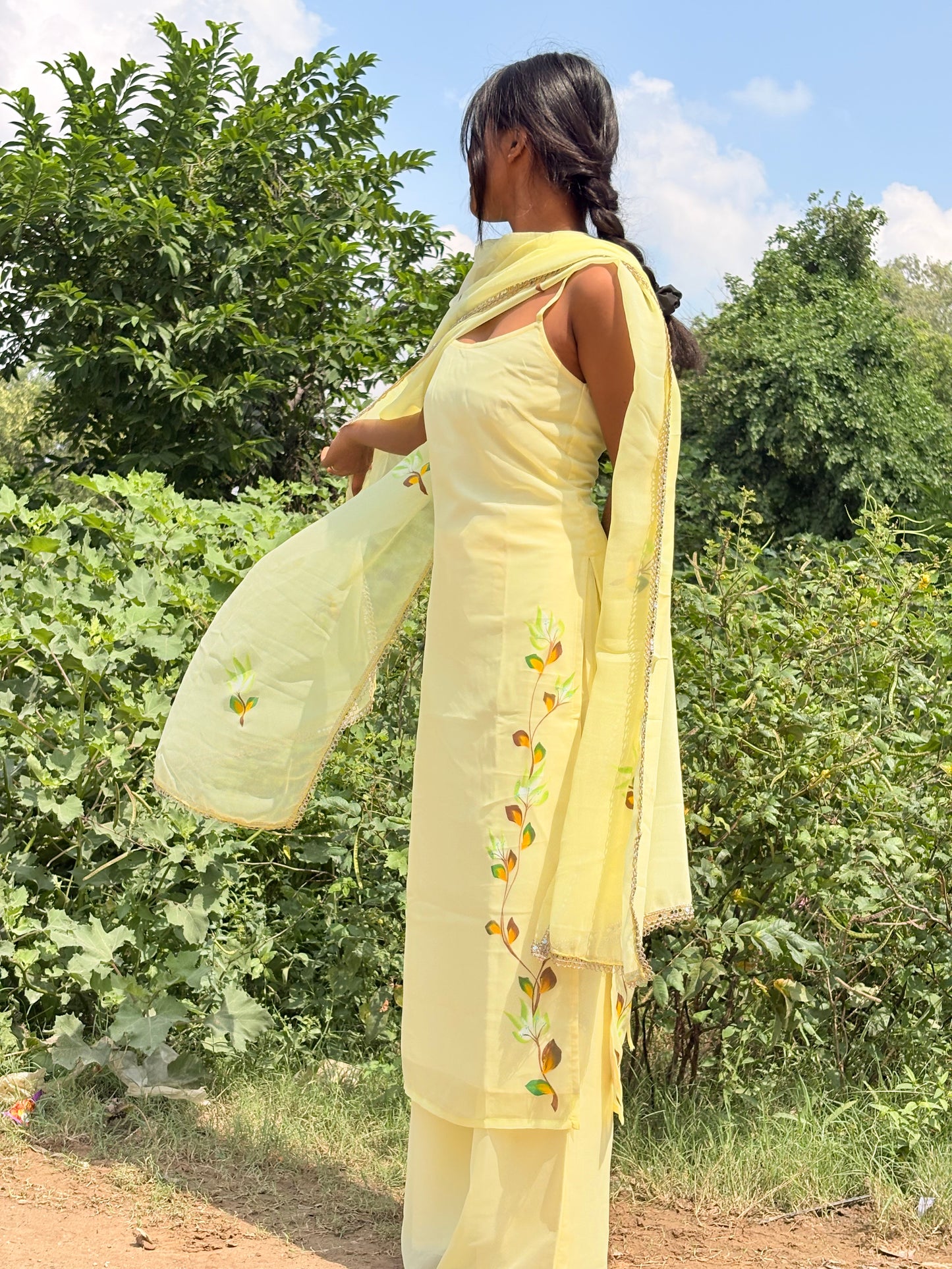 Mohabbatein Muse Handpainted Suit Set