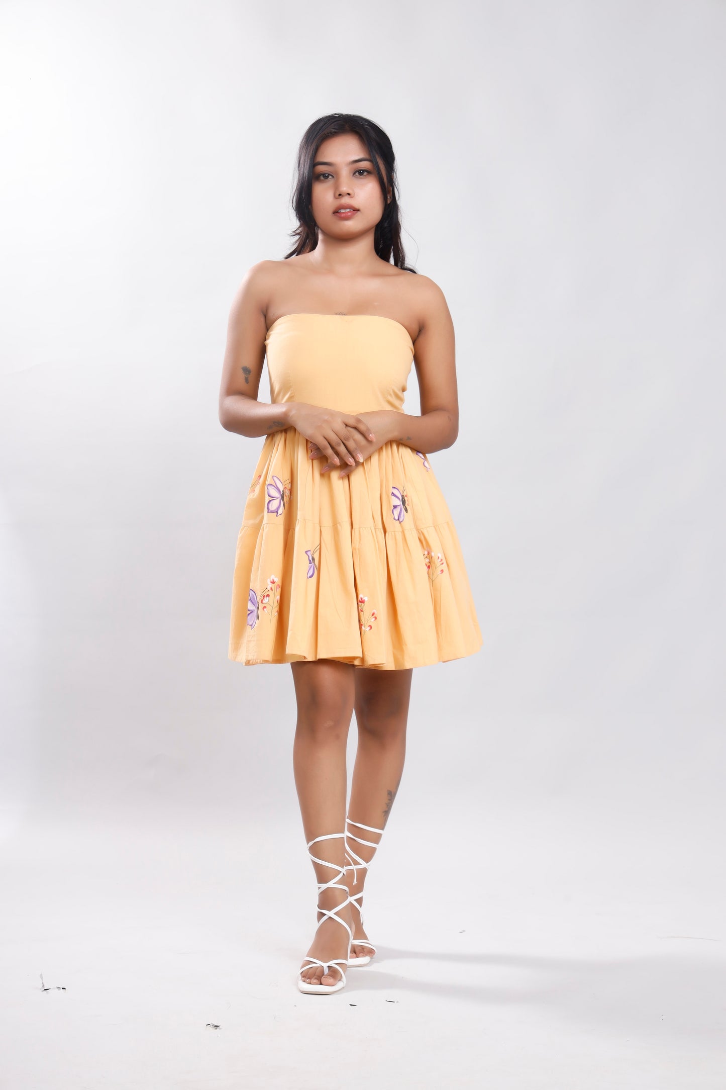 The Painted Garden Tube Mini Dress