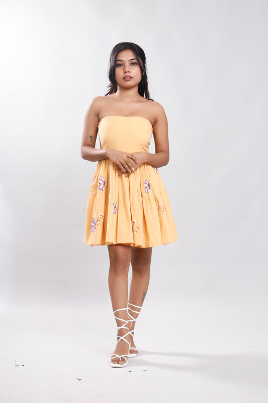 The Painted Garden Tube Mini Dress