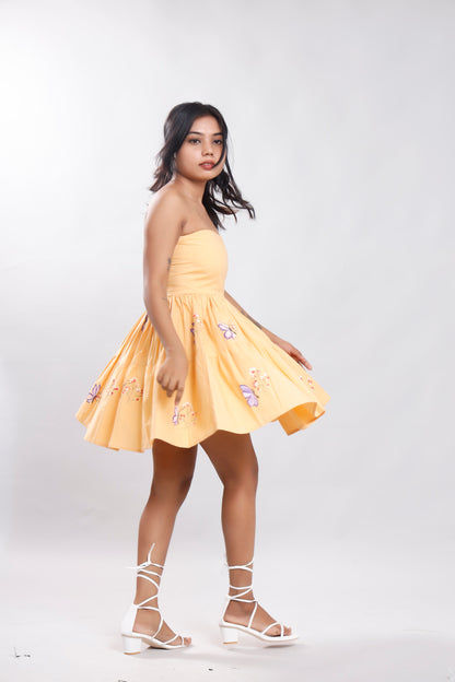 The Painted Garden Tube Mini Dress