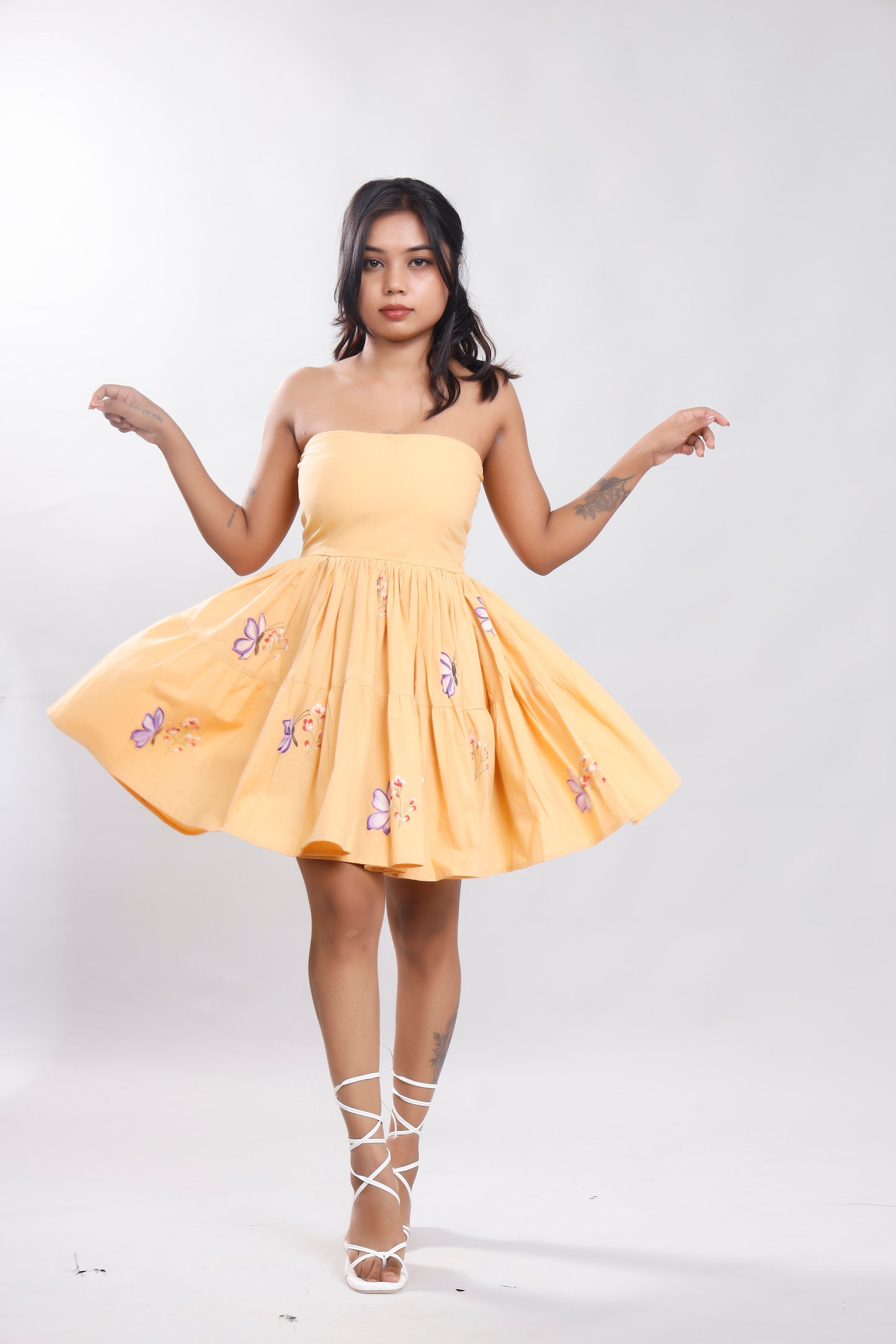 The Painted Garden Tube Mini Dress