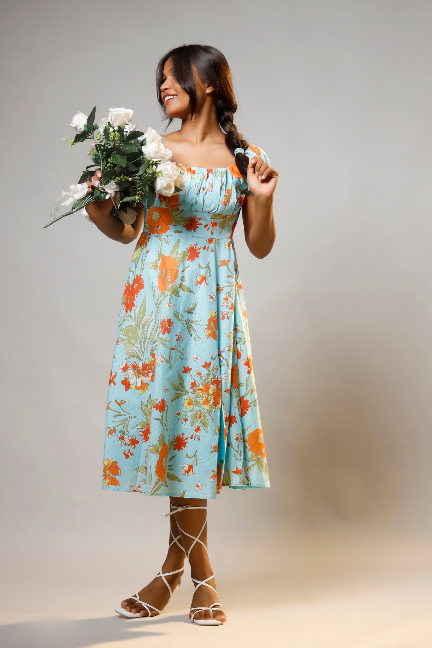 Bloom & Beyond Ocean Blue Floral Dress