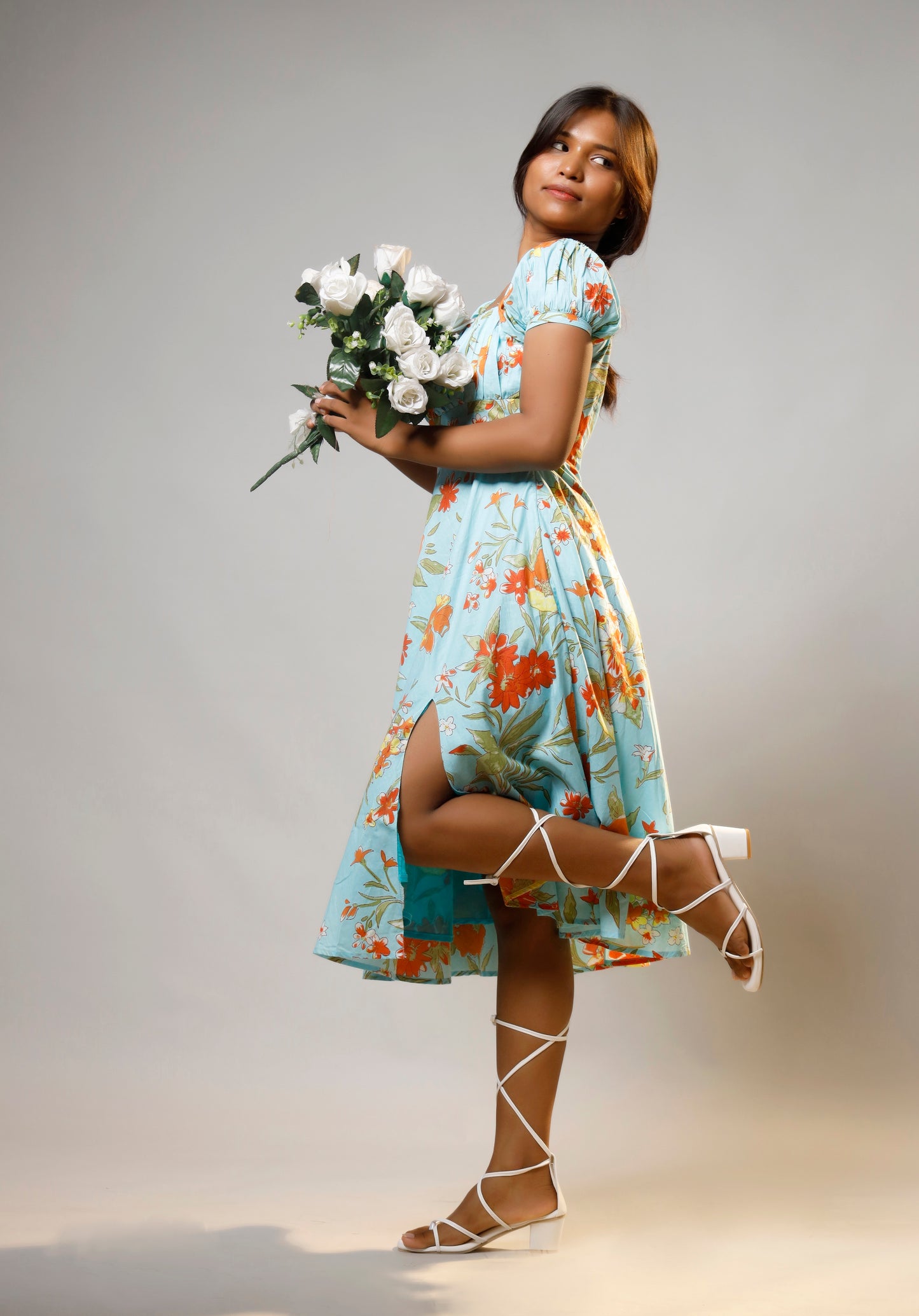 Bloom & Beyond Ocean Blue Floral Dress