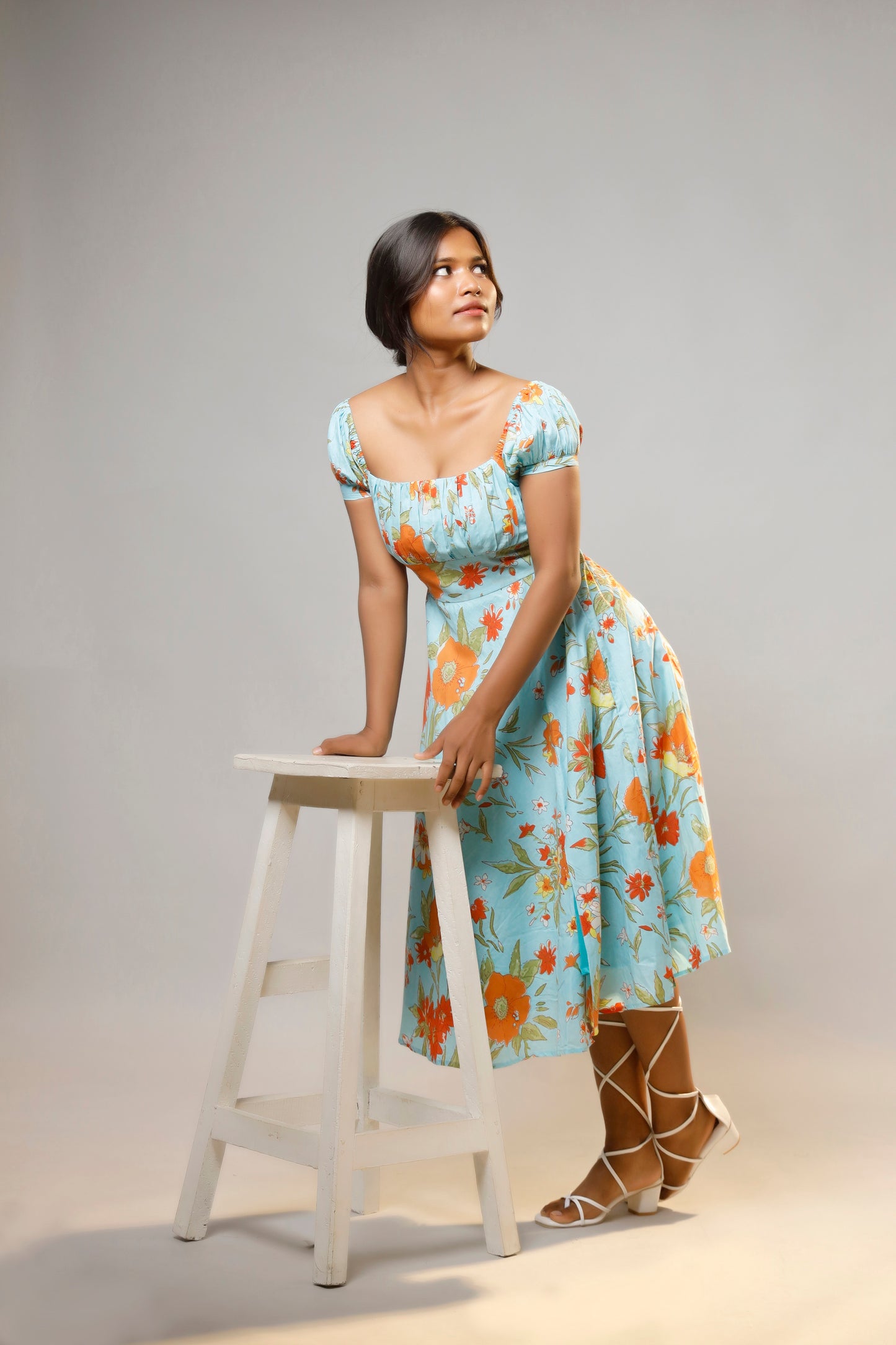 Bloom & Beyond Ocean Blue Floral Dress