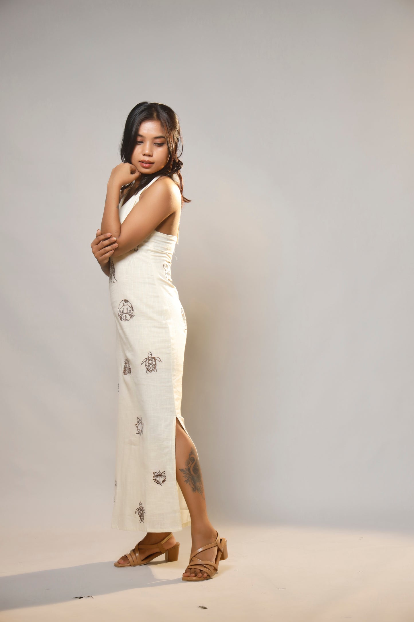 Whispers of Charm Embroidered Cotton Dress