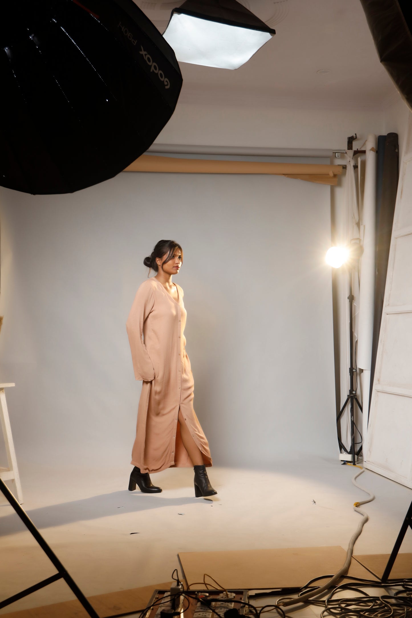 Vintage-Inspired Boho Maxi Shirt Dress with Relaxed Fit