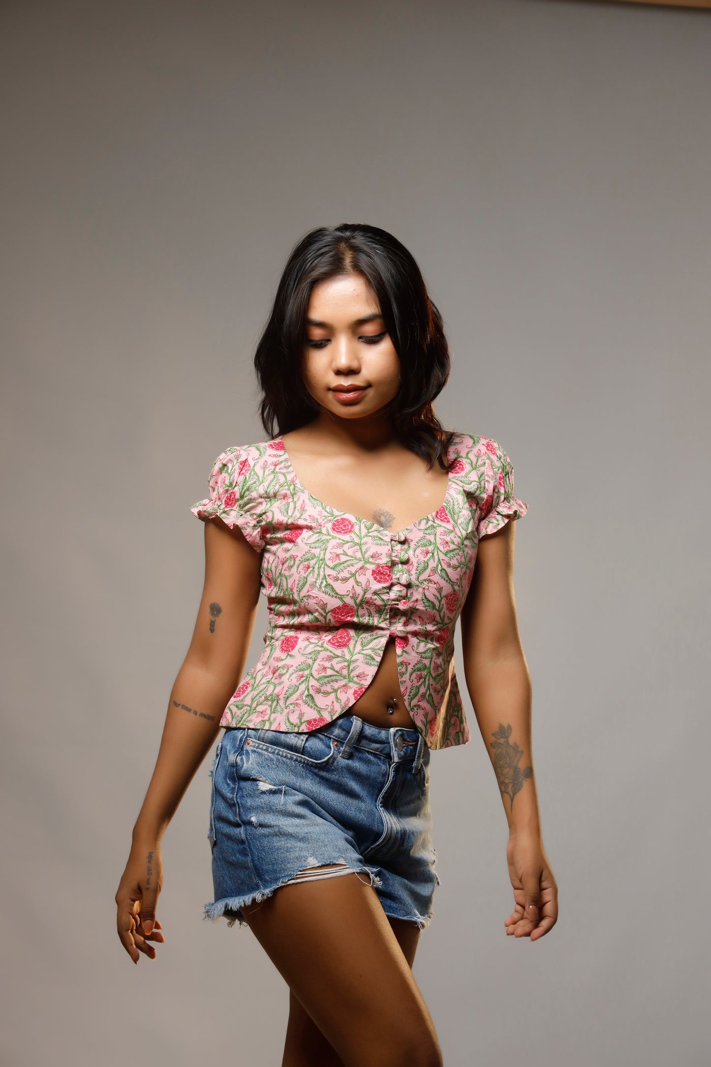 Block Print Beauty Waistcoat Style Top