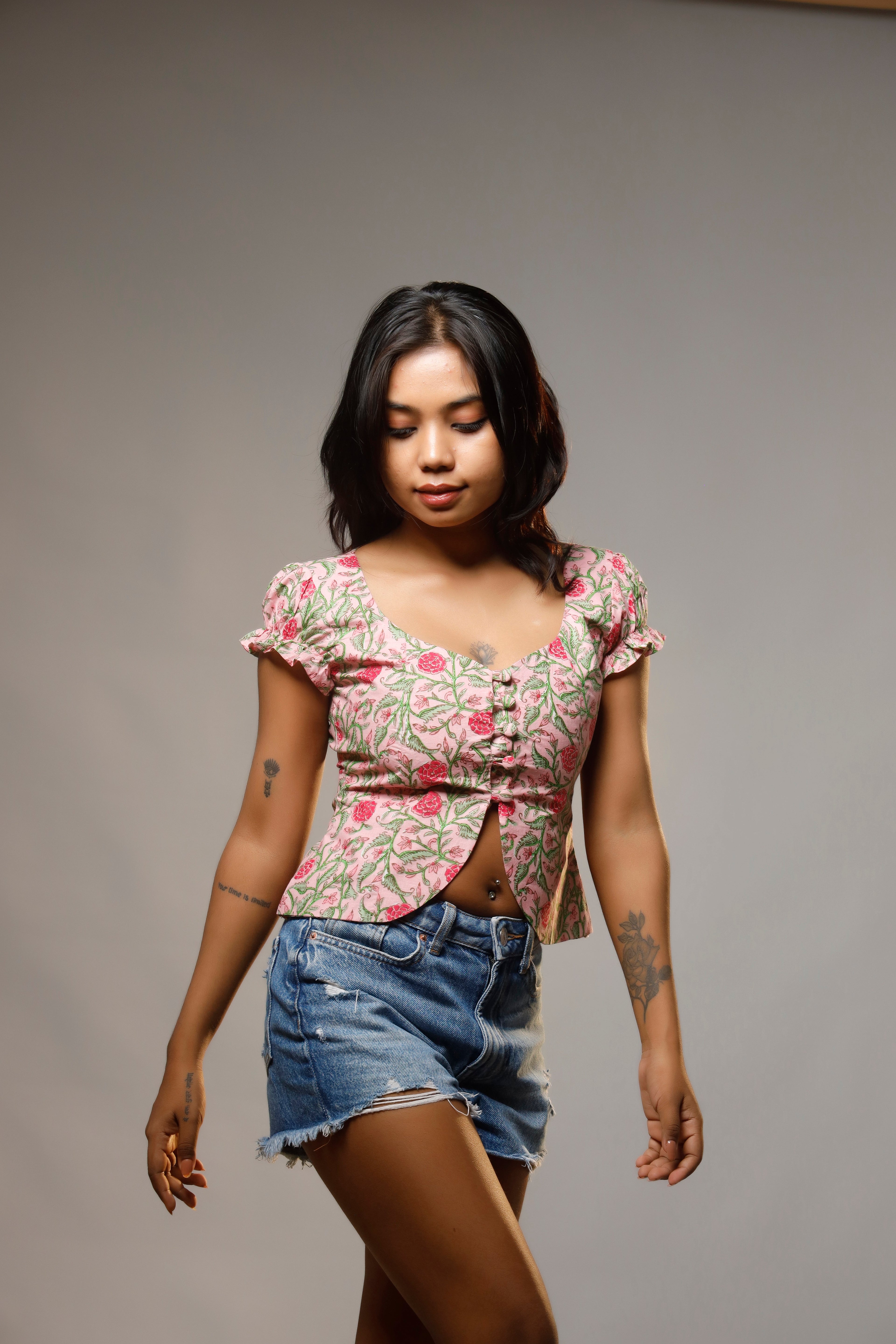 Block Print Beauty Waistcoat Style Top