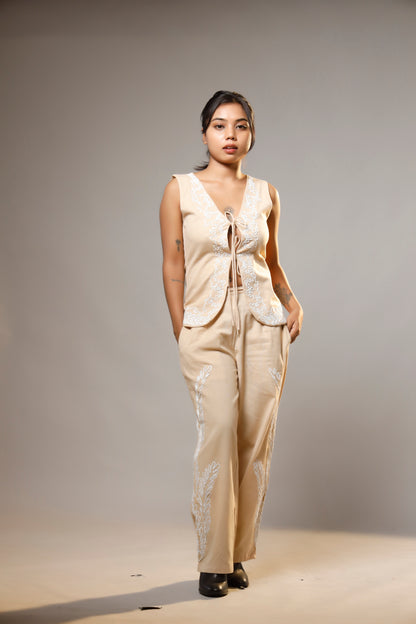 Artisanal Cotton Co-ord with Hand Embroidery