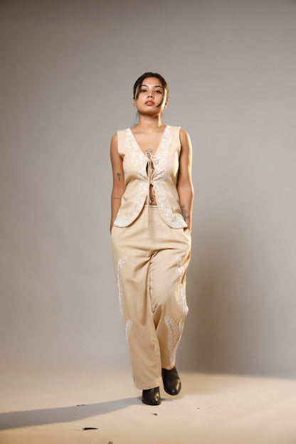 Artisanal Cotton Co-ord with Hand Embroidery