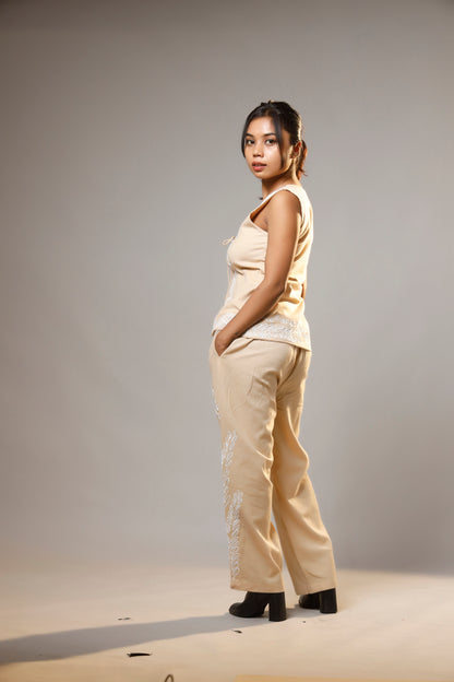 Artisanal Cotton Co-ord with Hand Embroidery