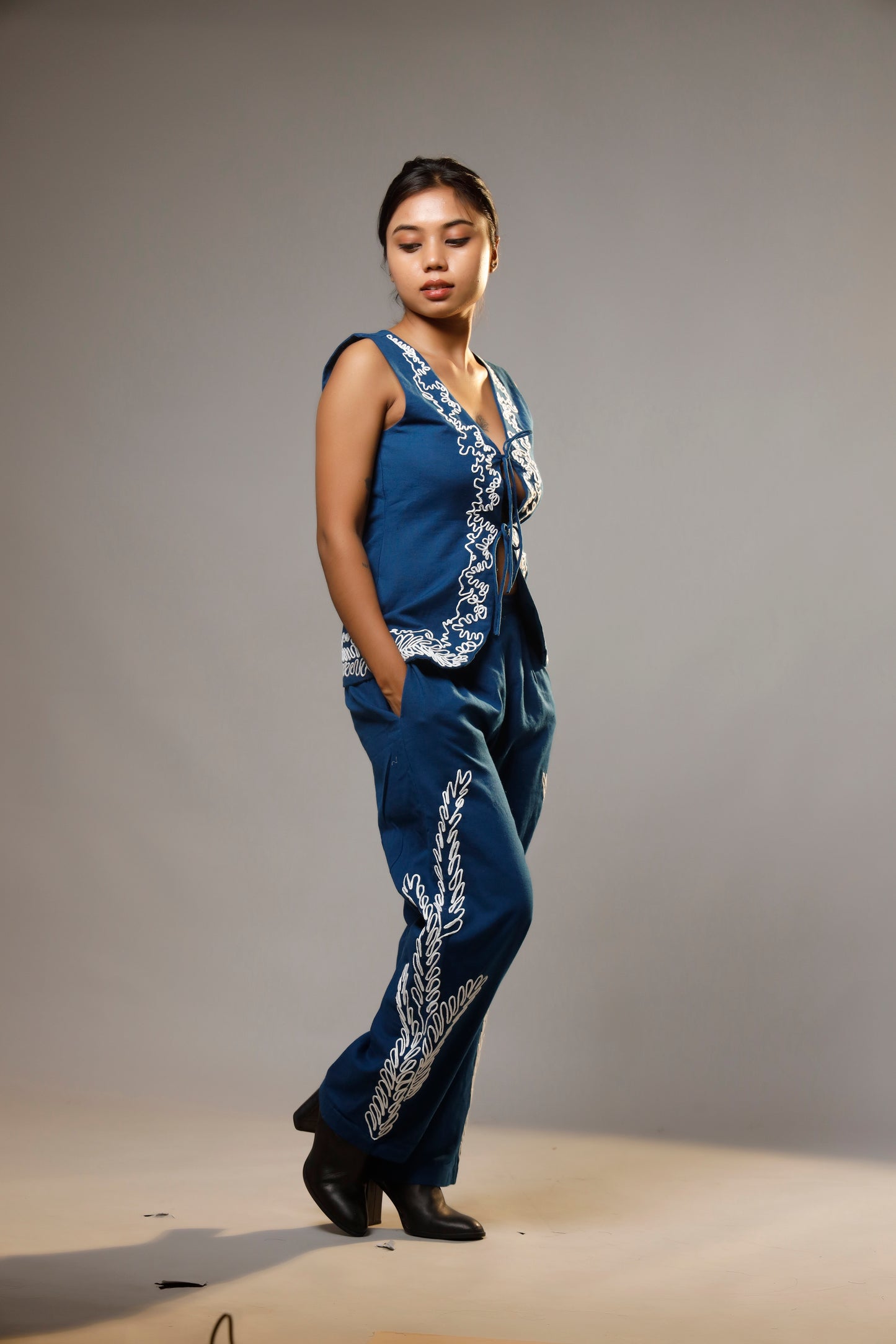 Artisanal Cotton Co-ord with Hand Embroidery