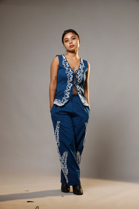 Artisanal Cotton Co-ord with Hand Embroidery