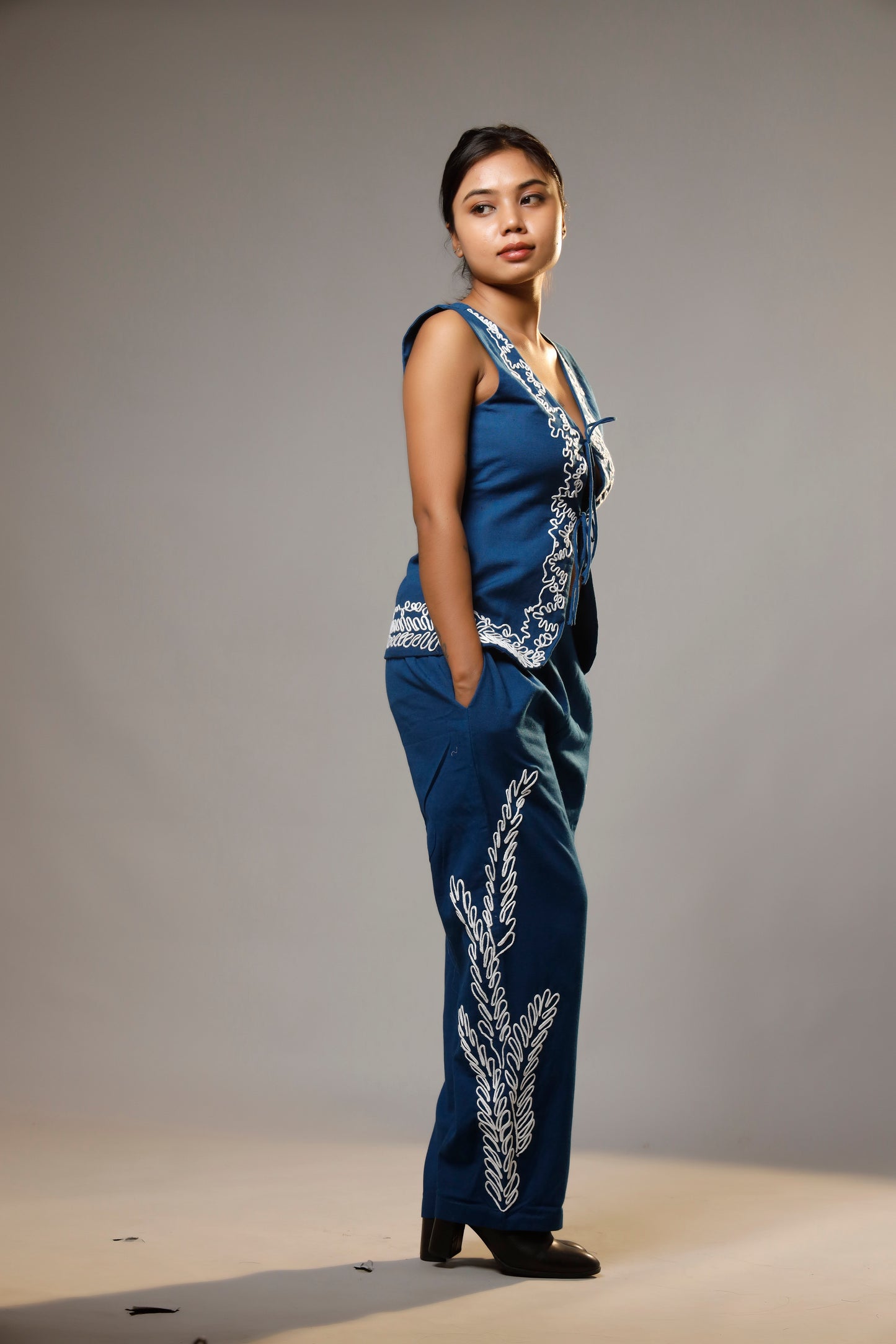 Artisanal Cotton Co-ord with Hand Embroidery