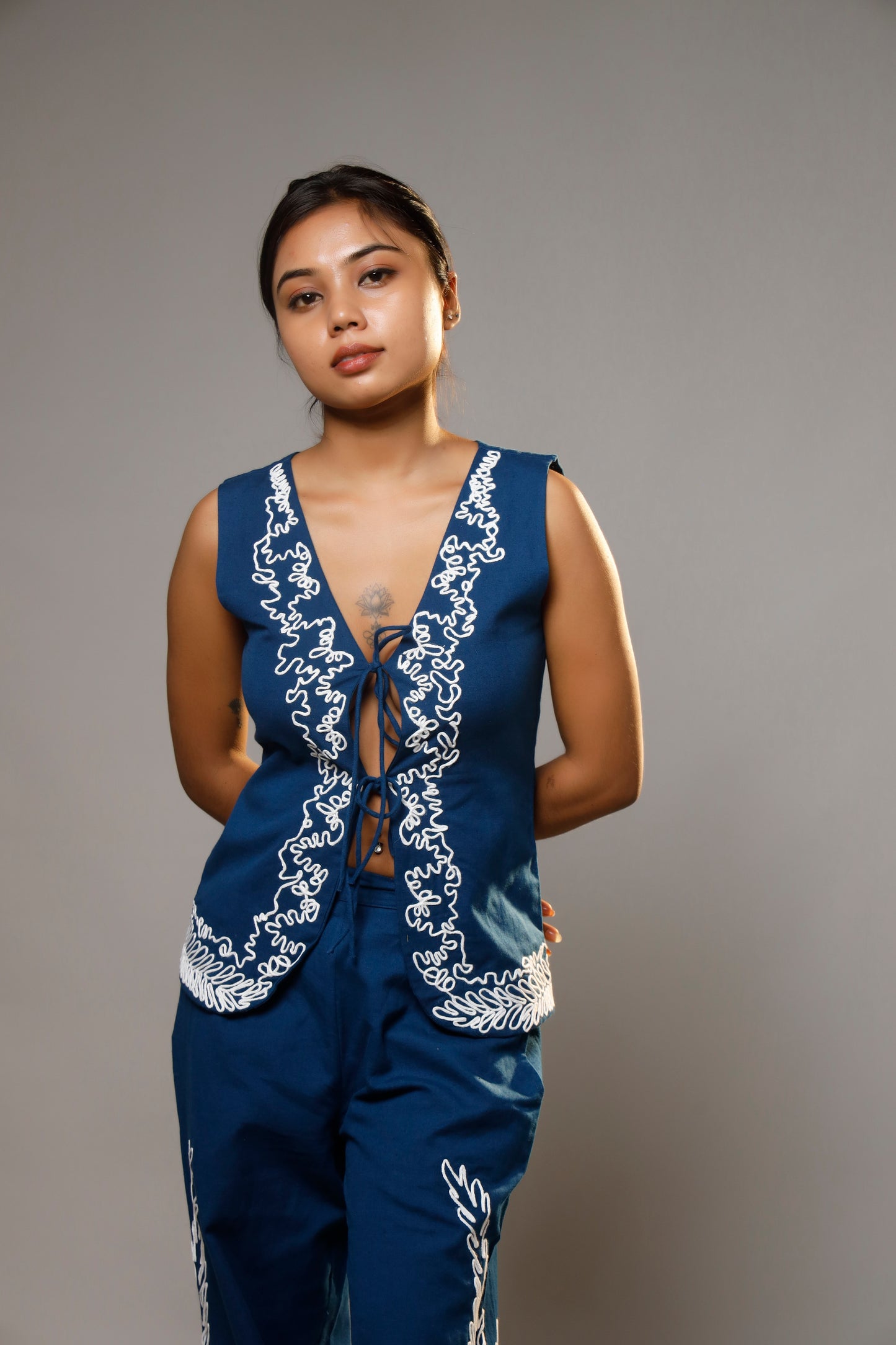 Artisanal Cotton Co-ord with Hand Embroidery