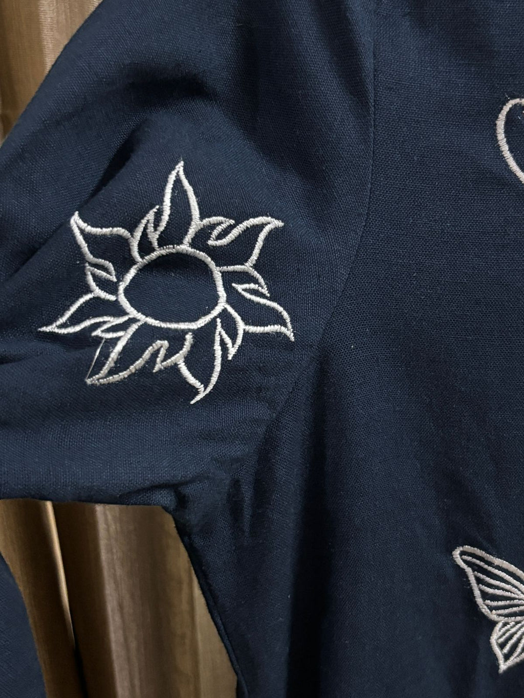 Timeless Charm Hand-Embroidered Cotton Shirt Long Dress