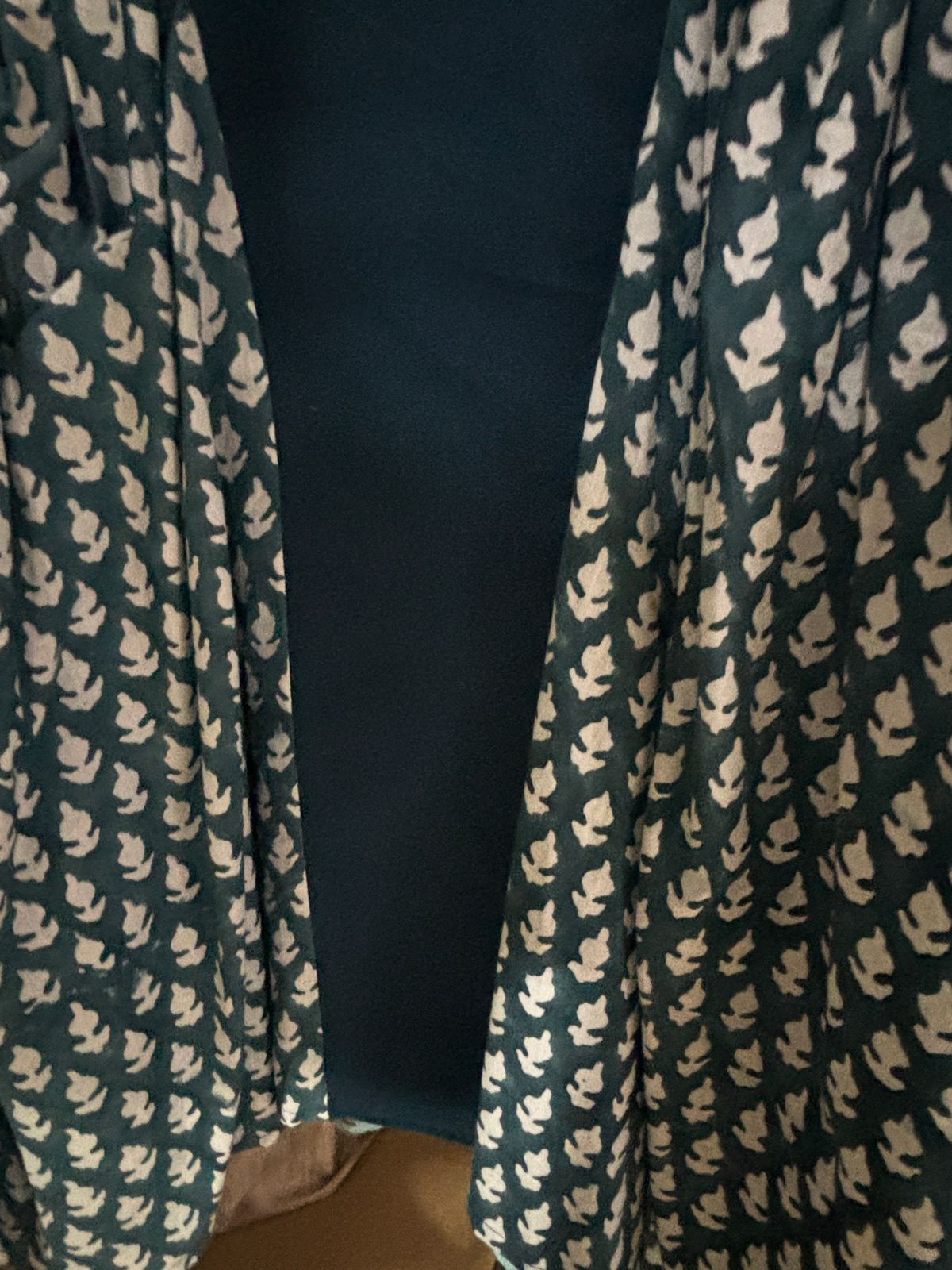 Turquoise Serenity Block Printed Short Corset Cotton Dress