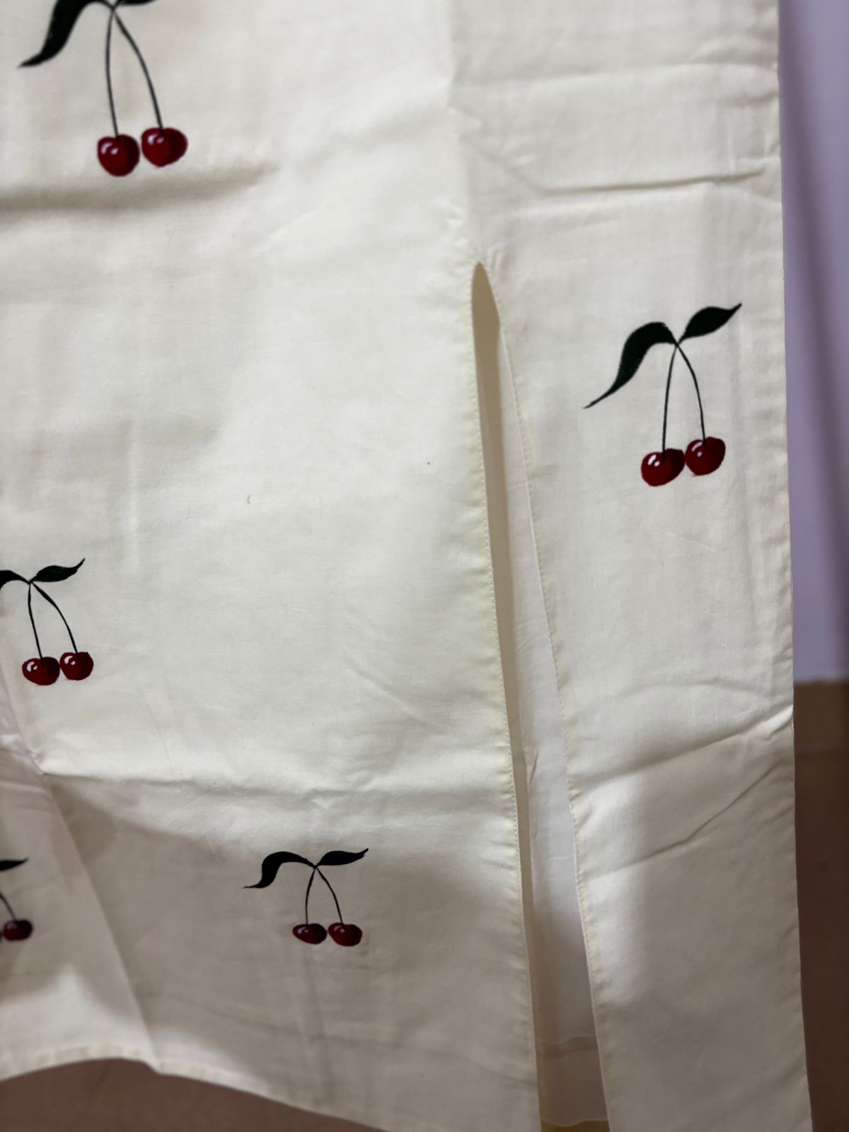 Cherry Bloom Elegance Butter Yellow Pencil dress