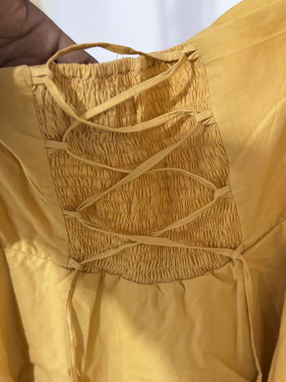 Bloom & Flutter Peach Hand-Painted Dress