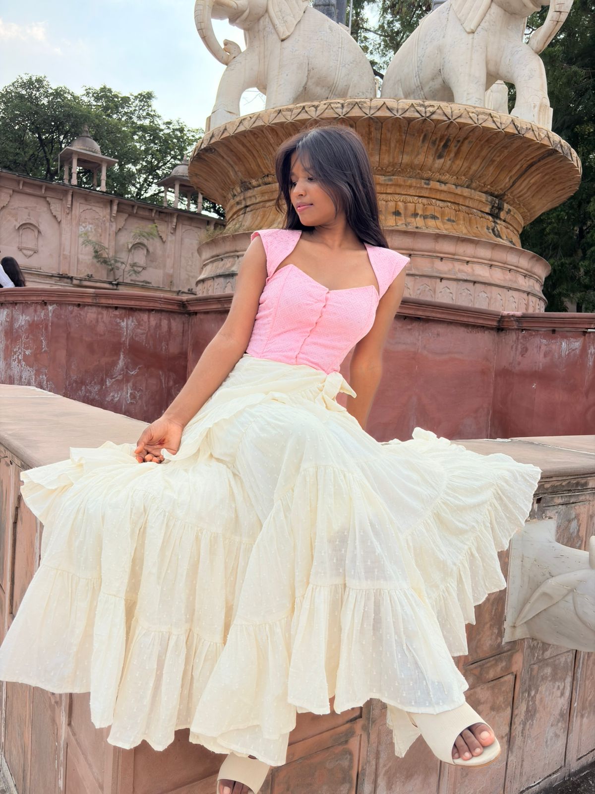 Geet Inspired Fairy Skirt & Corset Set with Detachable Sleeves