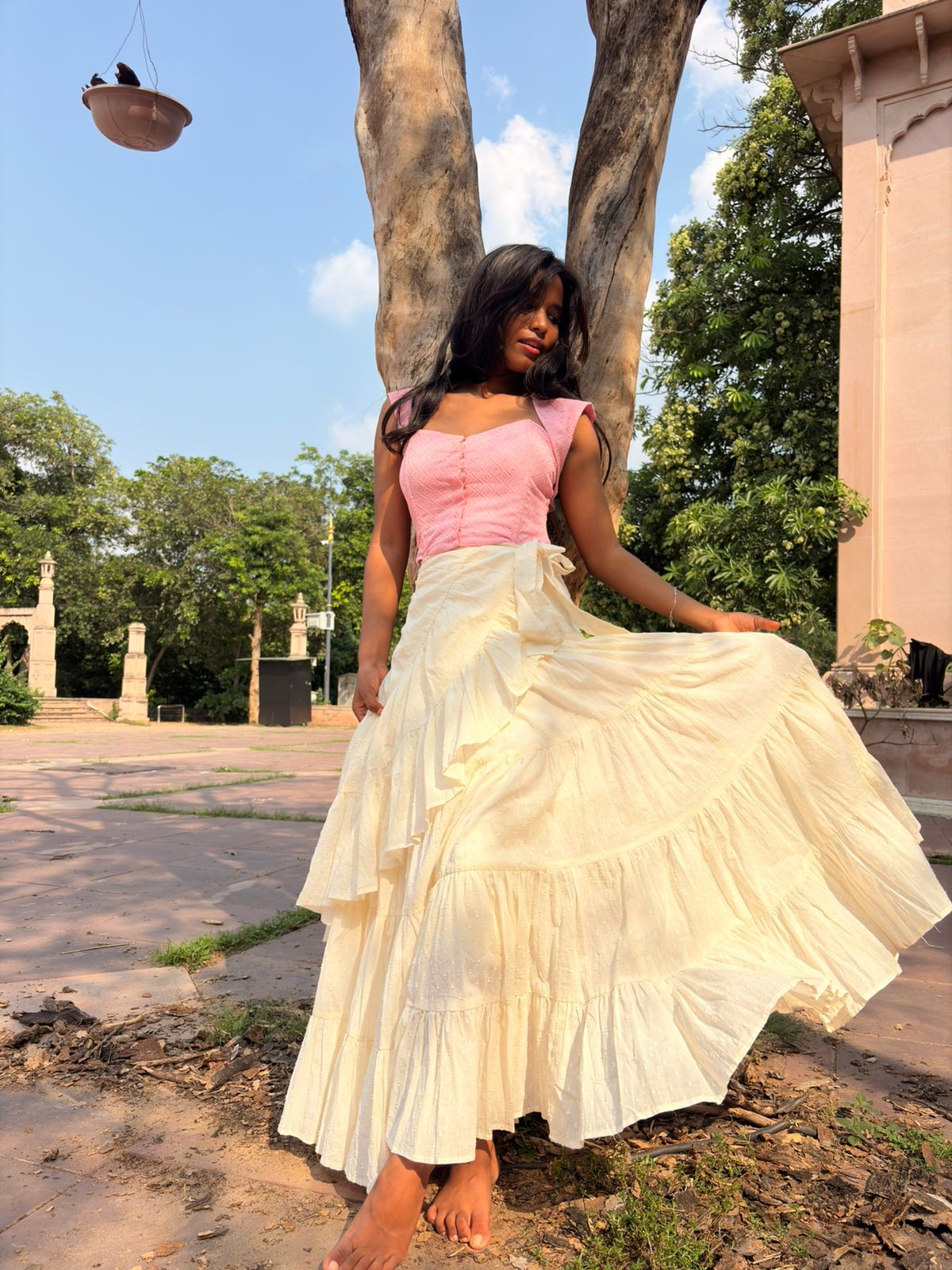 Geet Inspired Fairy Skirt & Corset Set with Detachable Sleeves