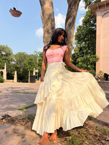 Geet Inspired Fairy Skirt & Corset Set with Detachable Sleeves